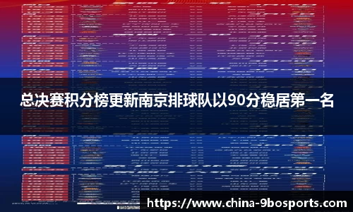 总决赛积分榜更新南京排球队以90分稳居第一名